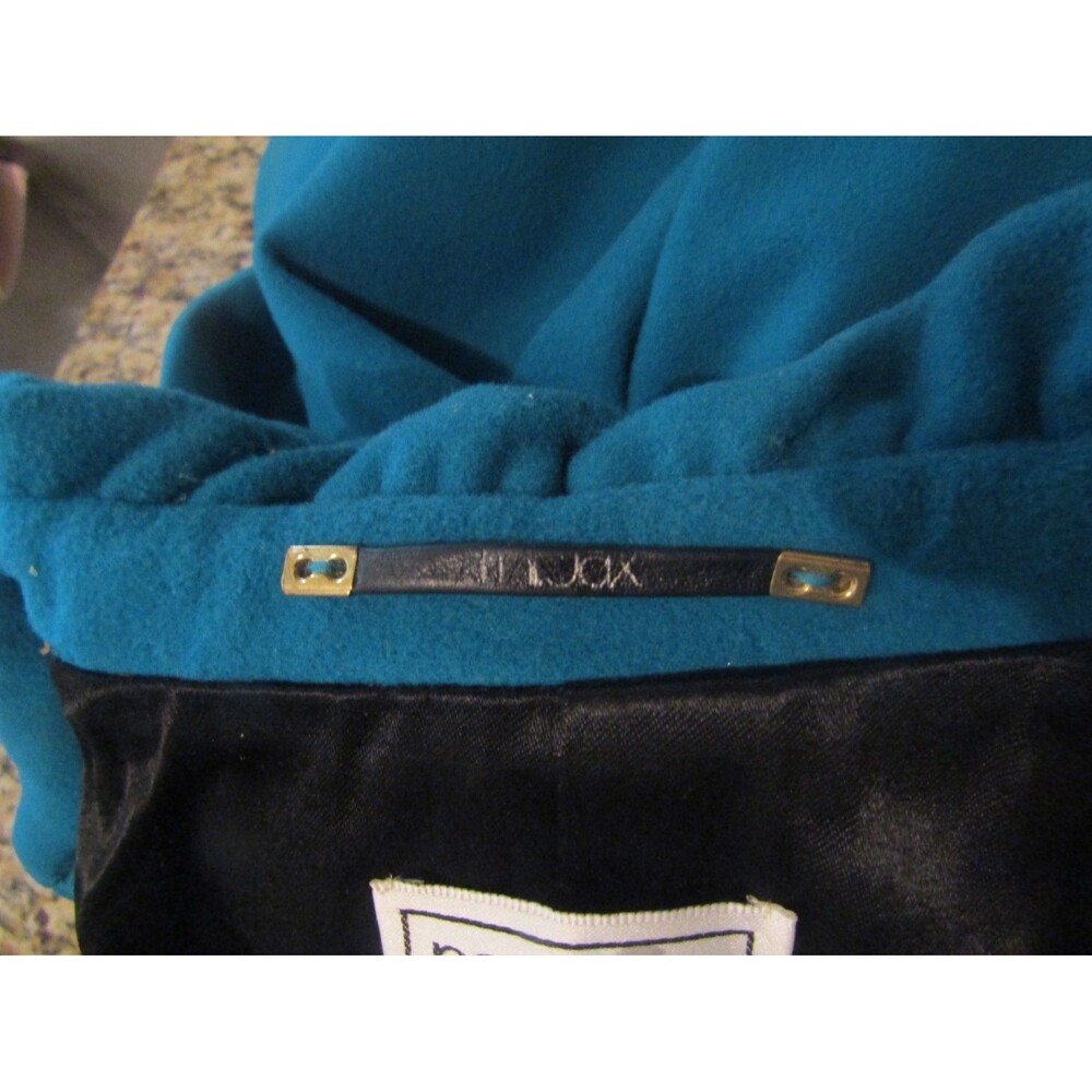 Vintage Mr Jax Wool Cashmere Jacket Womens XL Teal Blue Made Canada - Picture 9 of 11